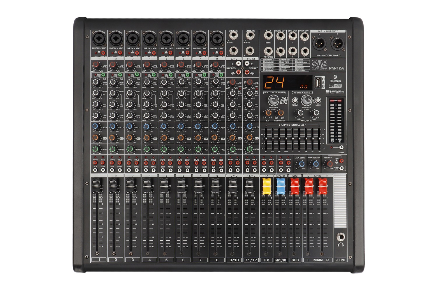 SVS Audiotechnik mixers PM-12A Активный аналоговый микшерный пульт, 12-канальный в Балахне
